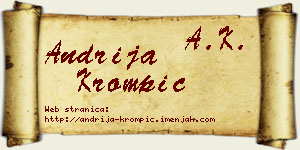 Andrija Krompić vizit kartica